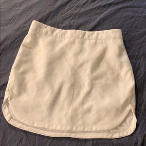 White mini skirt